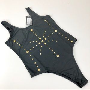 Nasty Gal {Vera & Lucy} Black Bodysuit Size M/L
